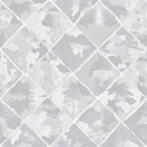 Papel de Parede Colorkey - Col1001 Geométrico Marfim/Prata - Rolo Fechado de 53cm x 10Mts - Edantex