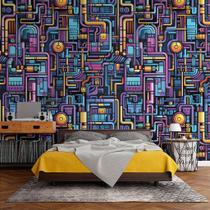 Papel de parede colors cabos elétricos colorido