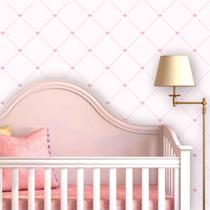 Papel de Parede com Corações Em Tons de Rosa Losango 270 Papel de Parede com Corações Em Tons de Rosa Losango 270