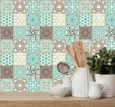 Papel de Parede Contact Azulejo Português Adesivo Lavável, Decore sua Cozinha, Sala Hall Banheiro, Área Gourmet