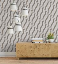 Papel De parede contemporâneo Com Ondas E Fundo Cinza Papel De parede contemporâneo Com Ondas E Fundo Cinza