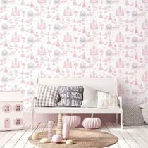 Papel de Parede Conto de Fadas G78371 Rosa e Cinza Papel de Parede Conto de Fadas G78371 Rosa e Cinza