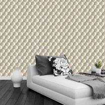 Papel De Parede Couro Moderno Cabeceira Quarto Lavável Vinil Branco Off - Ref: PPCO-003