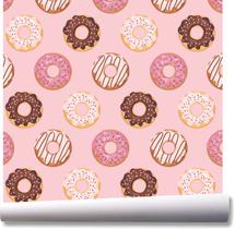 Papel de parede cozinha rosquinha donuts doce comida A210