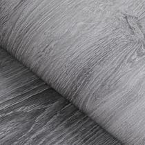 Papel de parede de papel de contato de madeira rústica cinza FunStick 60cmx5m