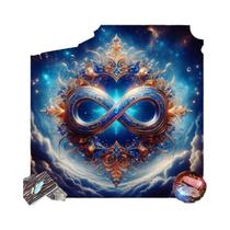 Papel De Parede De Pedra Preciosa Nebulosa Azul Dourada Para Decoração De Sala De Estar E Canto De