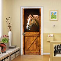 Papel de parede de porta VIRANDA 3D Peel and Stick Murals Horse PVC