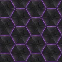 Papel de Parede Decorativo 3D Hexagonal Borda Luminosa 1,5m