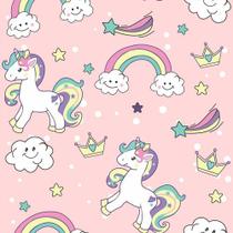 Papel De Parede Decorativo Baby Infantil Unicórnios - 1,50m