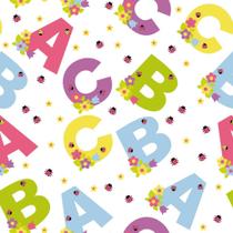 Papel de Parede Decorativo Baby Letras ABC Coloridas 1,5m