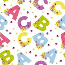 Papel de Parede Decorativo Baby Letras ABC Coloridas 2,5m