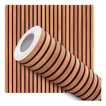 Papel de Parede Decorativo Colante 20 Metros Estilo Painel Ripado Papel de Parede Decorativo Colante 20 Metros Estilo Painel Ripado