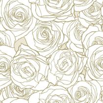 PAPEL DE PAREDE DECORATIVO FLORAL (folha de 300x90 cm)