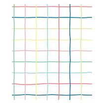 Papel de Parede Decorativo Infantil Quadriculado Colours - 3m x 0,60m