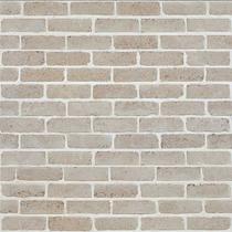 Papel De Parede Decorativo Tijolinho Bege Com Branco - 3,00m Papel De Parede Decorativo Tijolinho Bege Com Branco - 3,00m