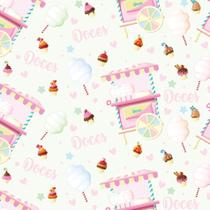 Papel de Parede Doces Cup Cake para Quarto de Menina 57x270c