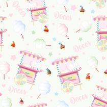 Papel de Parede Doces Cup Cake para Quarto de Menina 57x270cm Papel de Parede Doces Cup Cake para Quarto de Menina 57x270cm