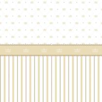 Papel De Parede Dourada Com Coroa Quarto Infantil Adesivo