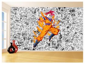 Papel De Parede Dragon Ball Goku Página Manga 3,5M Dbz569