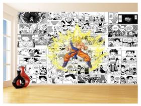 Papel De Parede Dragon Ball Goku Página Manga 3,5M Dbz634