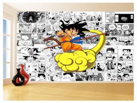 Papel De Parede Dragon Ball Goku Página Manga 3,5M Dbz636