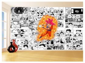 Papel De Parede Dragon Ball Goku Página Manga 3,5M Dbz647