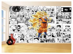 Papel De Parede Dragon Ball Goku Página Manga 3,5M Dbz655