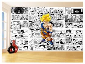 Papel De Parede Dragon Ball Goku Página Manga 3,5M Dbz668