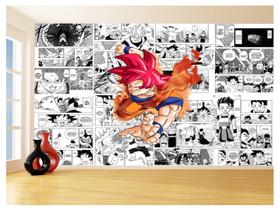 Papel De Parede Dragon Ball Goku Página Manga 3,5M Dbz669