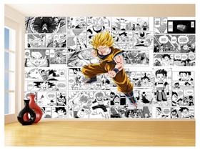 Papel De Parede Dragon Ball Goku Página Manga 3,5M Dbz682