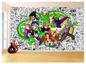 Papel De Parede Dragon Ball Goku Vegeta Anime 3,5M Dbz117