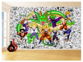 Papel De Parede Dragon Ball Goku Vegeta Anime 3,5M Dbz121