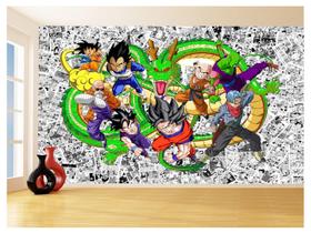 Papel De Parede Dragon Ball Goku Vegeta Anime 3,5M Dbz124