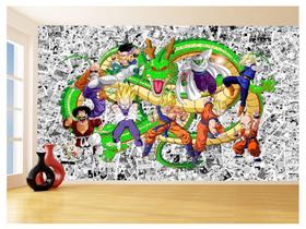 Papel De Parede Dragon Ball Goku Vegeta Anime 3,5M Dbz130