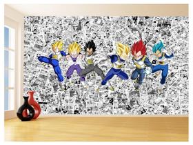 Papel De Parede Dragon Ball Goku Vegeta Anime 3,5M Dbz139