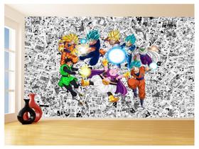 Papel De Parede Dragon Ball Goku Vegeta Anime 3,5M Dbz149