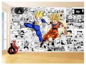 Papel De Parede Dragon Ball Goku Vegeta Anime 3,5M Dbz174