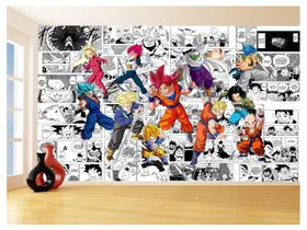 Papel De Parede Dragon Ball Goku Vegeta Anime 3,5M Dbz184