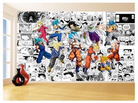 Papel De Parede Dragon Ball Goku Vegeta Anime 3,5M Dbz191