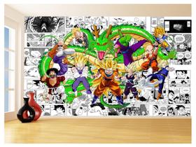 Papel De Parede Dragon Ball Goku Vegeta Anime 3,5M Dbz210