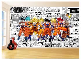 Papel De Parede Dragon Ball Goku Vegeta Anime 3,5M Dbz223