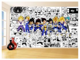 Papel De Parede Dragon Ball Goku Vegeta Anime 3,5M Dbz226