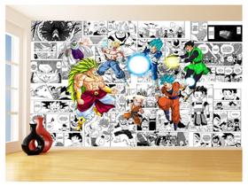 Papel De Parede Dragon Ball Goku Vegeta Anime 3,5M Dbz230