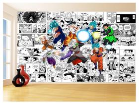 Papel De Parede Dragon Ball Goku Vegeta Anime 3,5M Dbz232