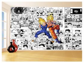 Papel De Parede Dragon Ball Goku Vegeta Anime 3,5M Dbz249