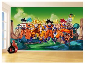 Papel De Parede Dragon Ball Goku Vegeta Anime 3,5M Dbz304