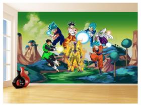 Papel De Parede Dragon Ball Goku Vegeta Anime 3,5M Dbz317