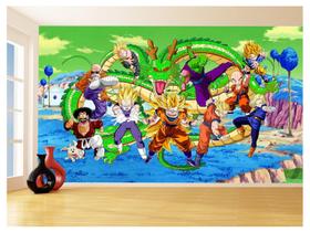 Papel De Parede Dragon Ball Goku Vegeta Anime 3,5M Dbz376