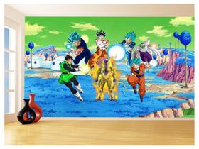 Papel De Parede Dragon Ball Goku Vegeta Anime 3,5M Dbz401