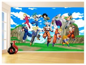 Papel De Parede Dragon Ball Goku Vegeta Anime 3,5M Dbz436